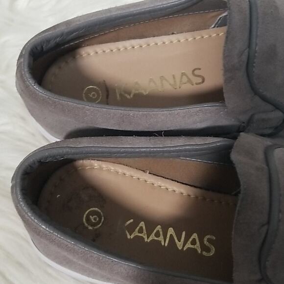 Kaanas Grey Suede Slip On Sneakers - Picture 6 of 8